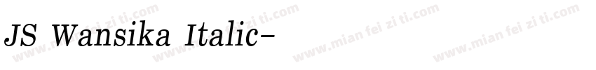 JS Wansika Italic字体转换